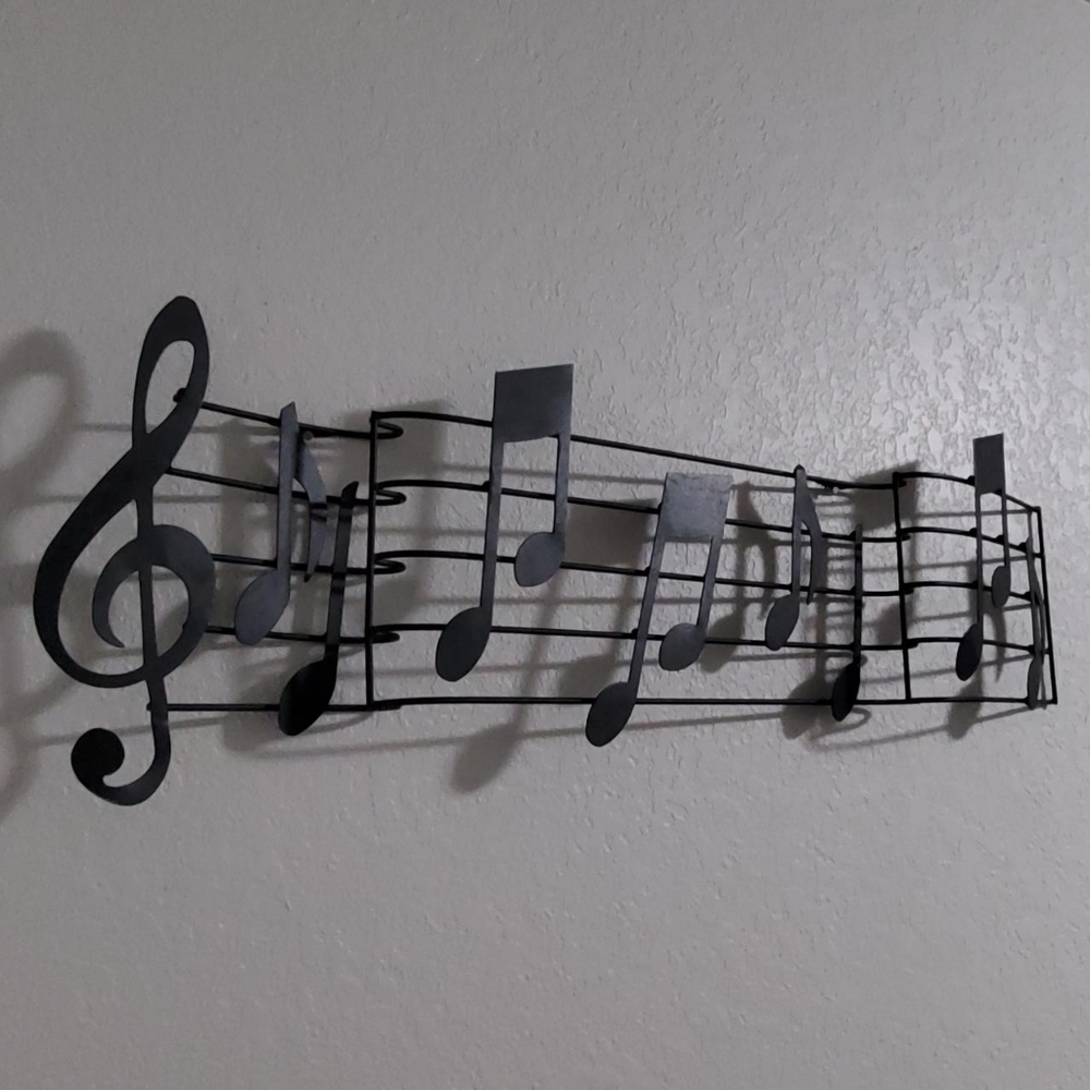 Black Musical Note Wall Decor - Picture 3 of 3